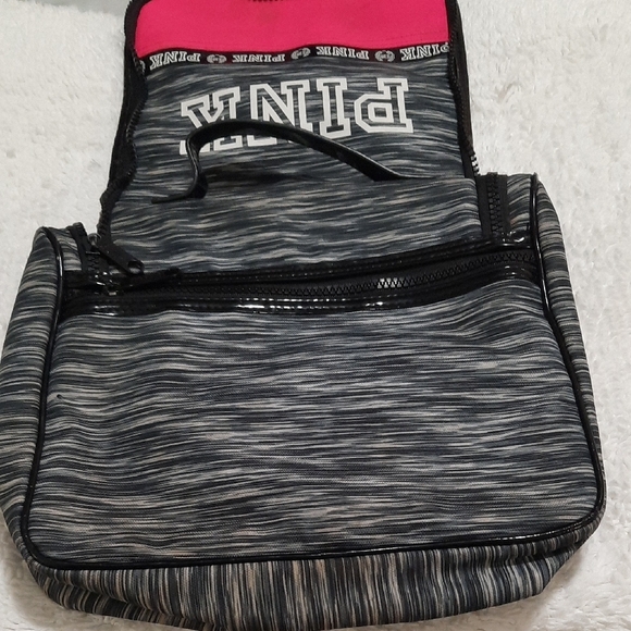 PINK Victoria's Secret Cosmetic Bag - Gray and Pink - Picture 5 of 7
